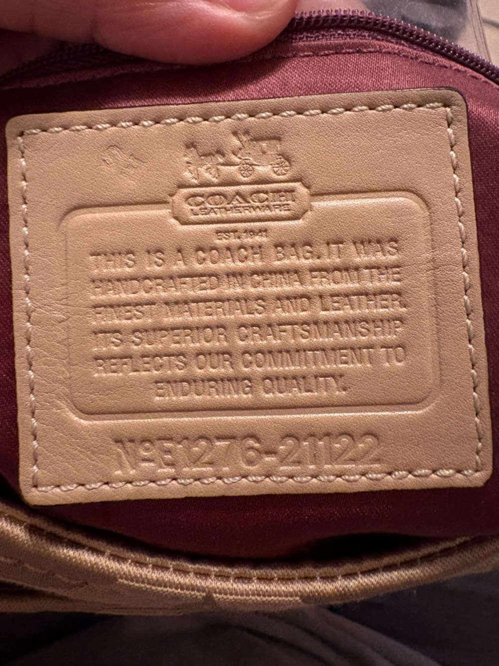 Coach Red Leather & Signature Canvas Madison Annabelle Shoulder Bag Satchel - Picture 9 of 10